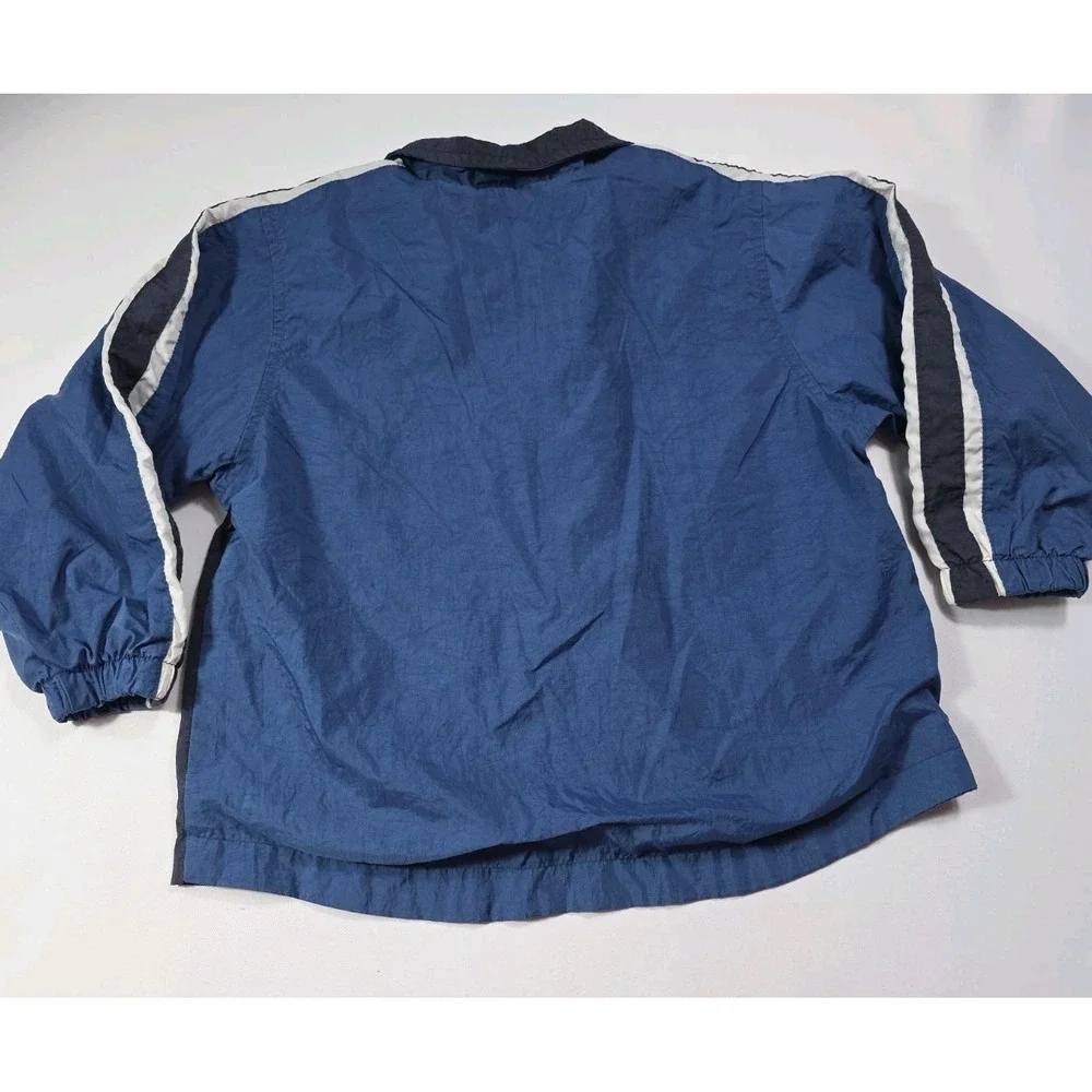 Vintage 90s OshKosh B'Gosh Windbreaker Jacket Kids Size 5 Blue Nylon